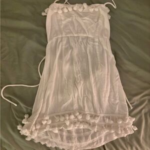 White Pom Pom Princess Polly Dress